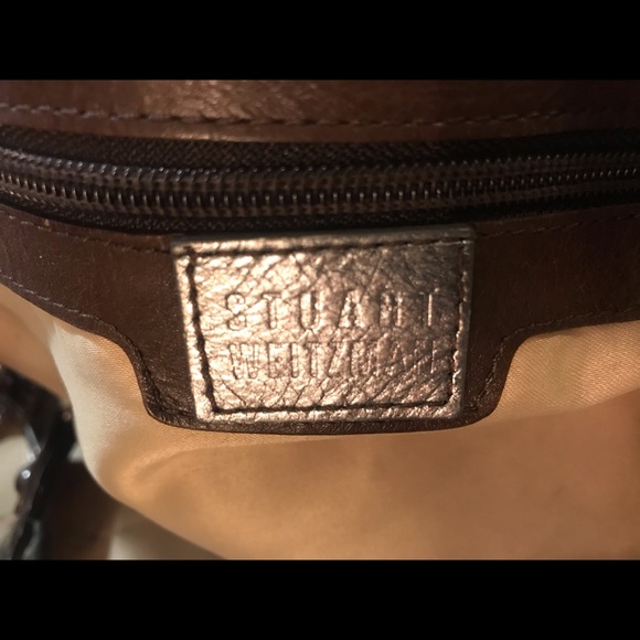 HUGE! Stuart Weitzman shoulder bag croc leather - Picture 10 of 11